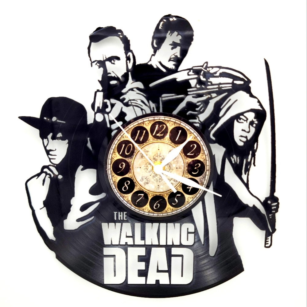 THE WALKING DEAD vinyl record clock